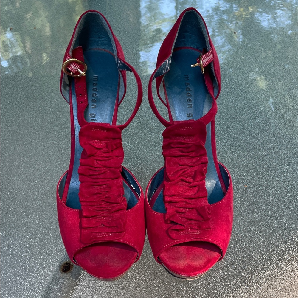 Madden Girl Bold Red Strappy Heels